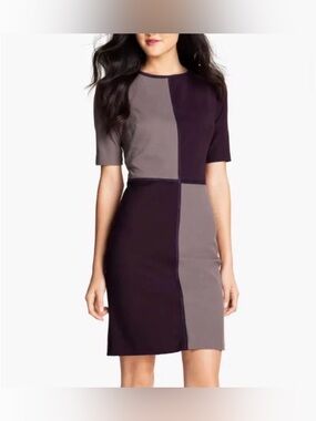 Suzi Chin for Maggy Boutique Colorblock Sheath Dress, size 12